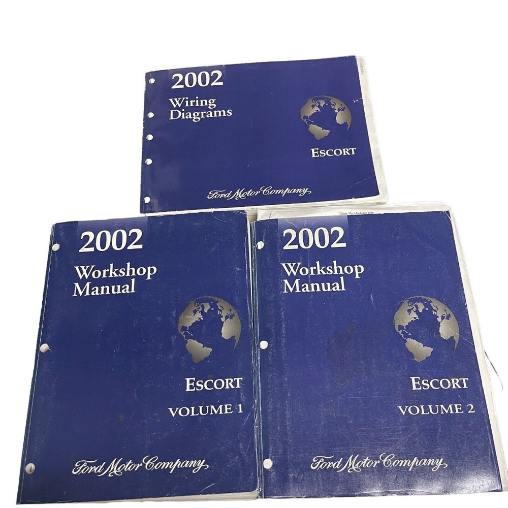 2002 FORD ESCORT WorkShop Manual Vol 1 Vol 2 Wiring Diagram Book Set Paperback